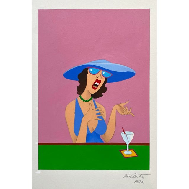 1992 painting by Virginia artist Ron Courtney. Acrylic on paper, signed and dated lower right. Sheet size: 14.5 x 11 .75...