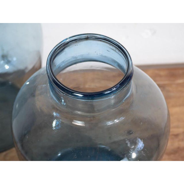 Blue Flasks, 1920s, Set of 2 For Sale - Image 6 of 8