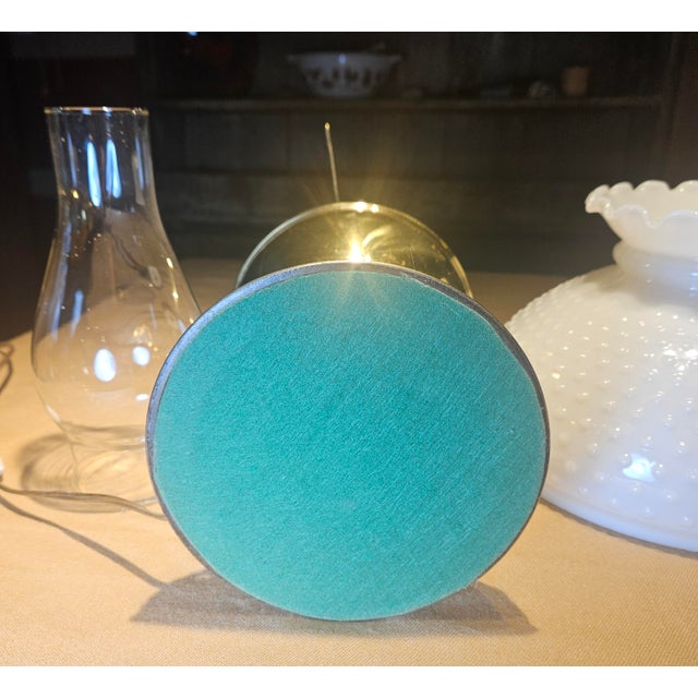 Bradley and Hubbard 1880's "Patent Applied For", Hobnail Milk Glass "Ring of Fire"' Shade For Sale - Image 18 of 18