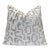 Ivory Groove 20x20 Velvet Pillow With Feather Down Insert For Sale