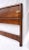 An elegant full size midcentury modern walnut headboard embellished with pierced solid brass Chinoiserie accents; ready...