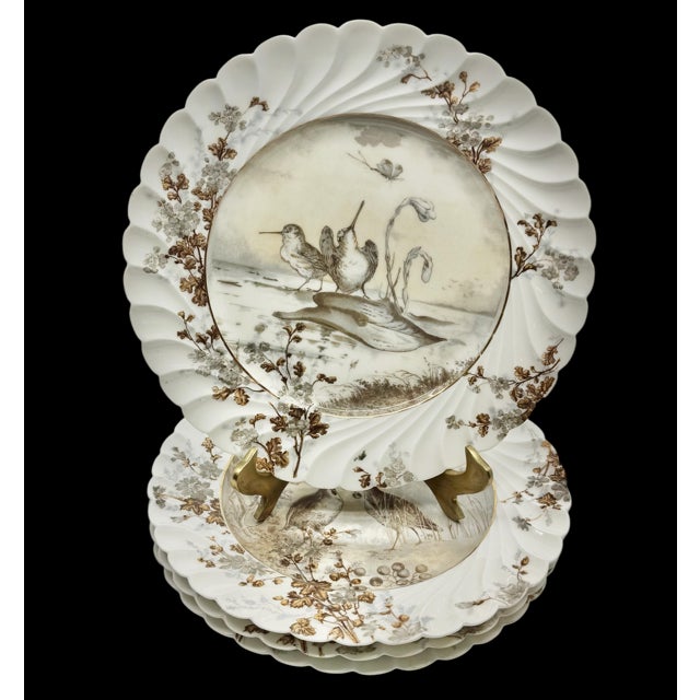 Haviland & Co. Antique Haviland & Co. Limoges Game Bird Plates - Set of Four For Sale - Image 4 of 11