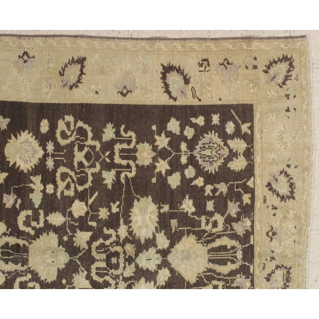 Turkish 1920s Antique Turkish Oushak-5'3"x8'7" For Sale - Image 3 of 9
