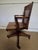 Vintage Traditional Solid Wood Murphy Banker's Swivel Chair W/ Casters For Sale In Tampa - Image 6 of 10