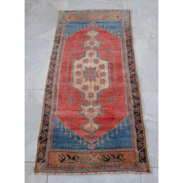 Hand Knotted Door Mat, Entryway Rug, Bath Mat, Kitchen Decor, Small Rug, Turkish Rug - 1′7″ × 3′8″ For Sale - Image 11 of 13