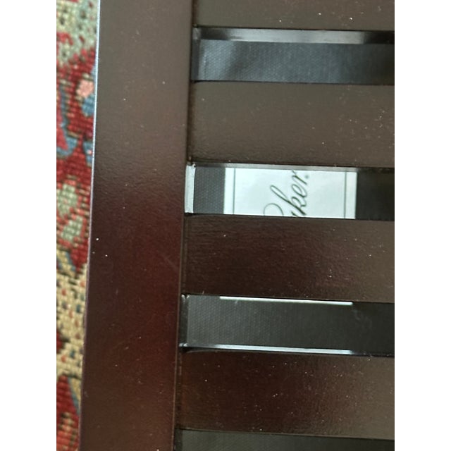 Baker by Barbara Barry Leather Ottoman For Sale - Image 10 of 14