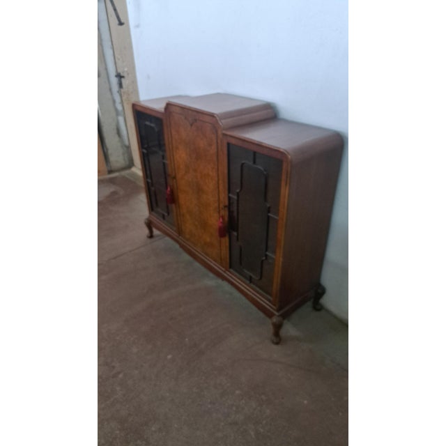 Wood Art Deco Chippendale Display Bookcase, 1920s For Sale - Image 7 of 11