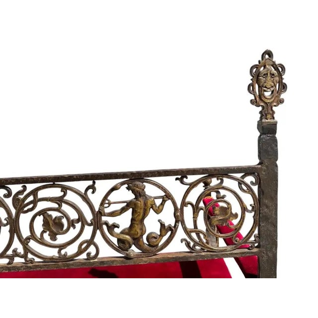 1920s 1920s Addison Mizner Bronze and Wrought Iron Bench For Sale - Image 5 of 5