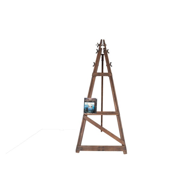 Rustic Mid 20th Century Oak Artist's Easel For Sale - Image 3 of 11