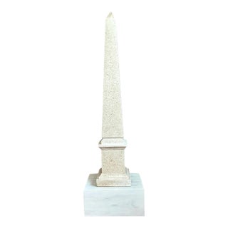 Vintage Stone and Wood Obelisk For Sale