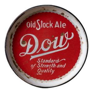 Dow Old Stock Ale Porcelain Beer Tray, Montreal Canada, c.1940