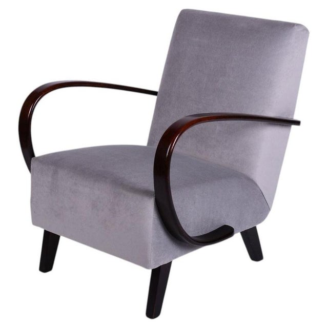 Art Deco Lounge Chair by J. Halabala for Up Zavody, Czech, 1930s For Sale - Image 16 of 16