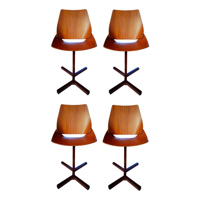 Shell Chairs by Niko King for Stol Kamnik, 1960s, Set of 4 For Sale