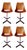 Shell Chairs by Niko King for Stol Kamnik, 1960s, Set of 4 For Sale