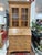 Vintage Country Pine Secretary Desk With Glass-Front Bookcase For Sale - Image 10 of 12