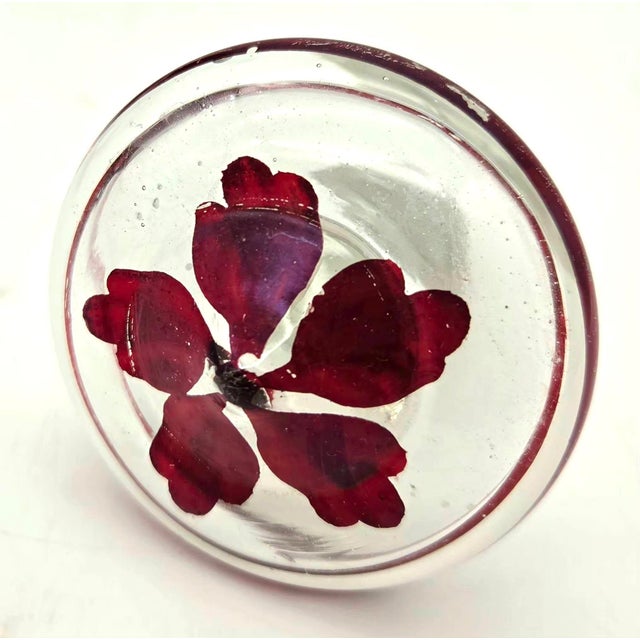 Mid 20th Century Bohemian Style Ruby Red Crystal Decanter & Goblet, Set of 2 Pieces For Sale - Image 5 of 8