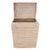 Boho Chic Artifacts Rattan Rectangular Hamper with Hinged Lid in White Wash For Sale - Image 3 of 7