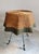 Contemporary Ghost Draped Wicker Tromp l'Oeil Table + 2 Bistro Chairs, Bohemian Hand Woven For Sale - Image 3 of 12