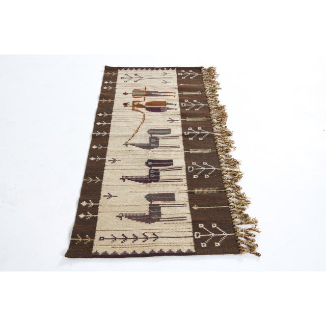 Illums Bolighus 1960's Eva Nemeth for Illums Boghus Style Danish Wool Wall Tapestry For Sale - Image 4 of 10
