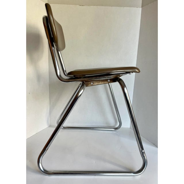 Pair of Mid-Century Kids Virco Chrome School Chairs For Sale In Los Angeles - Image 6 of 13