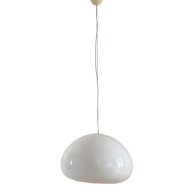 Mid-Century Italian Black and White Pendant Light by Achille and Pier Giacomo Castiglioni for Flos, 1965 For Sale