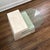 1980s Postmodern Tessellated Mactan Stone Side Table With Semi-Circular Glass Top For Sale - Image 4 of 4