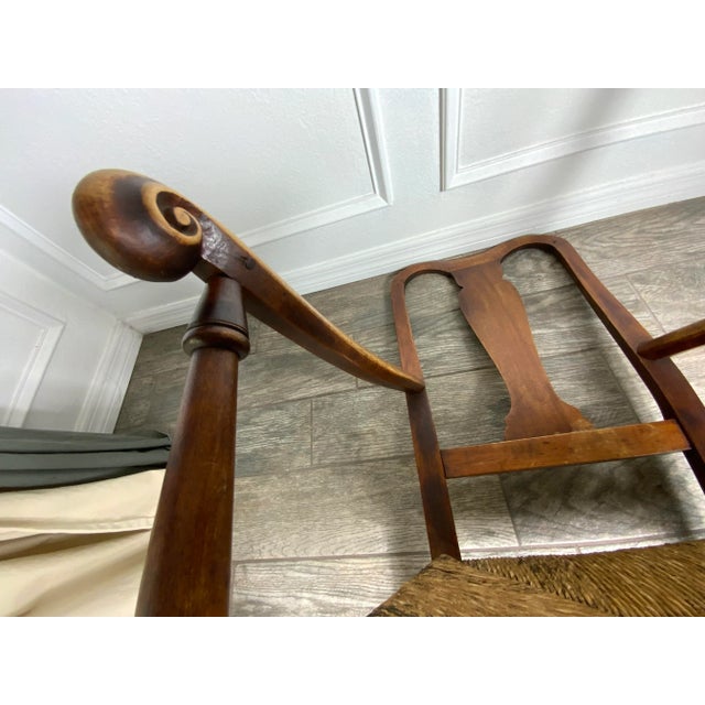 Wood Queen Anne Maple Arm Chair, New England 1760 For Sale - Image 7 of 12