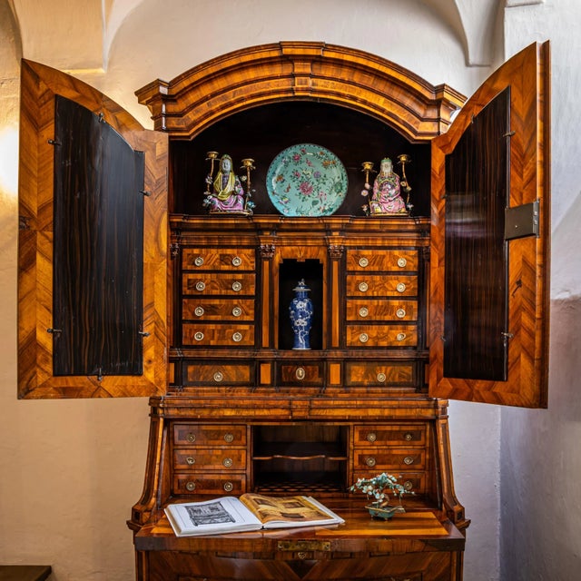 Baroque Baroque Secretary, Dresden, Germany, Mid-18th Century For Sale - Image 3 of 16