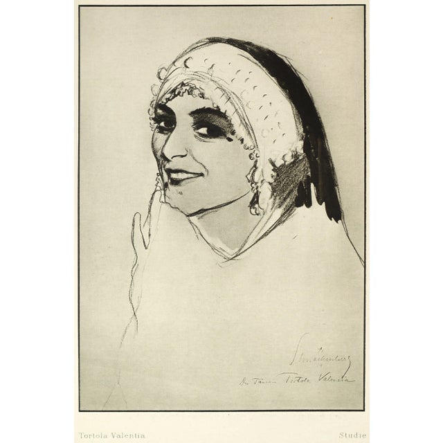 Art Deco 1922 Original German Art Deco Poster, Tortola Valentia, Studie: Maria Hagen, Walter (Recto/Verso) For Sale - Image 3 of 5