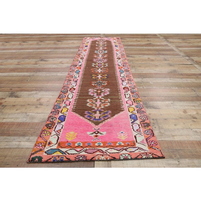 Textile Vintage Turkish Oushak Rug Runner - 02'05 X 11'04 For Sale - Image 7 of 8