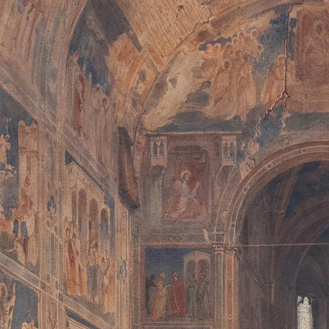 Paper 'Scrovegni Chapel' by Carl Frederich Heinrich Werner, 1855, Giotto, Arena Chapel, Padua, Leipzig Academy For Sale - Image 7 of 10