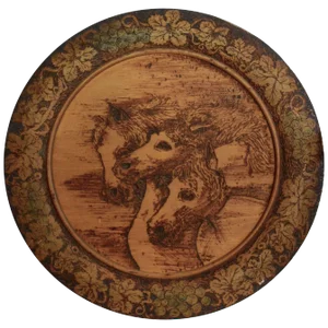 1905 Carved Horses Wall Hanging by John B. Wikoff