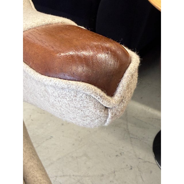 1960’s Hans Wegner Papa Bear Chair and Ottoman by AP Stolen Reupholstered For Sale - Image 13 of 18