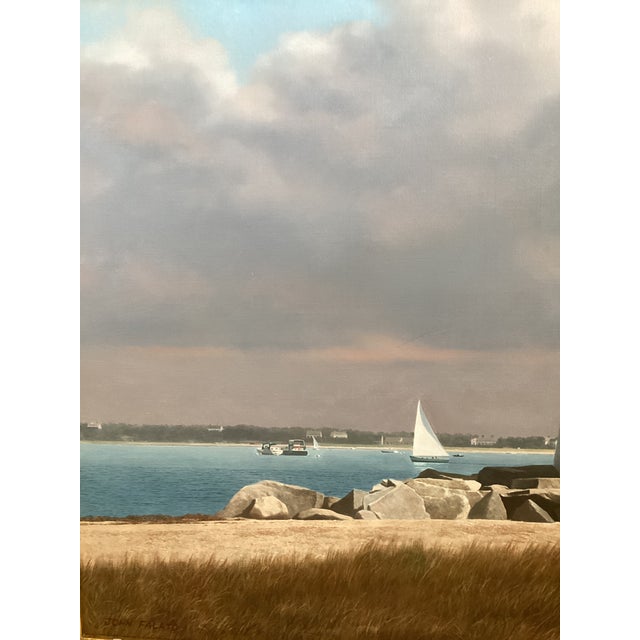 1990s ‘Brant Point Afternoon’’ (Nantucket Ma) Orig Signed Painting by John Falato For Sale - Image 11 of 14