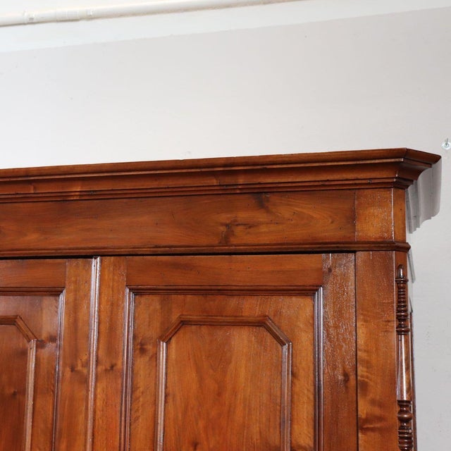 Brown Antique Wardrobe in Walnut, 1800s For Sale - Image 8 of 18