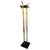 Large Art Deco Italian Standing Coat Rack in Brass and Black Marble, 1950s, in Very Good conditions. Designed 1950 to 1959