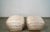 Off-white 1970’s Hollywood Regency Marge Carson Style Poufs Stools in Silk - A Pair For Sale - Image 8 of 12