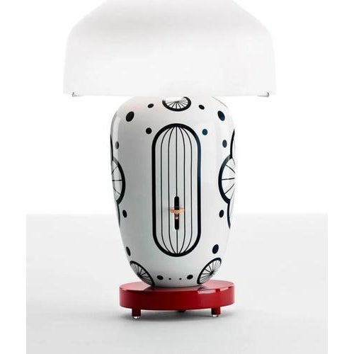 Burgundy Base White Matte Table Lamp by Jaime Hayon for Parachilna For Sale - Image 6 of 13