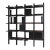 Modern Shelving System Handcrafted Black Stained Wood on the Steel Frame Modular Shelves 2000 Mm For Sale