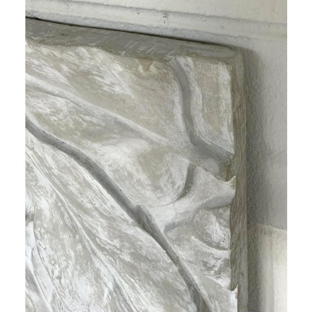 Made Goods Made Goods Modern Indoor/Outdoor Dimensional Concrete Palm Leaf Ullric Wall Plaque For Sale - Image 4 of 5