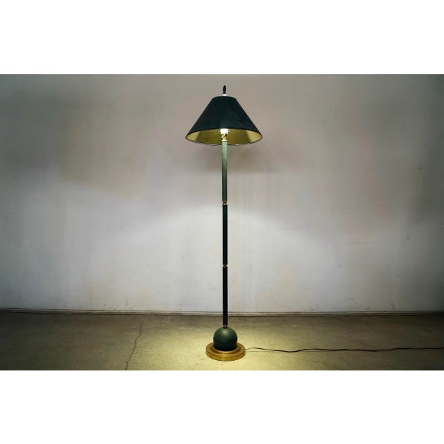 1970’s Postmodern Verdigris Floor Lamp For Sale - Image 10 of 12