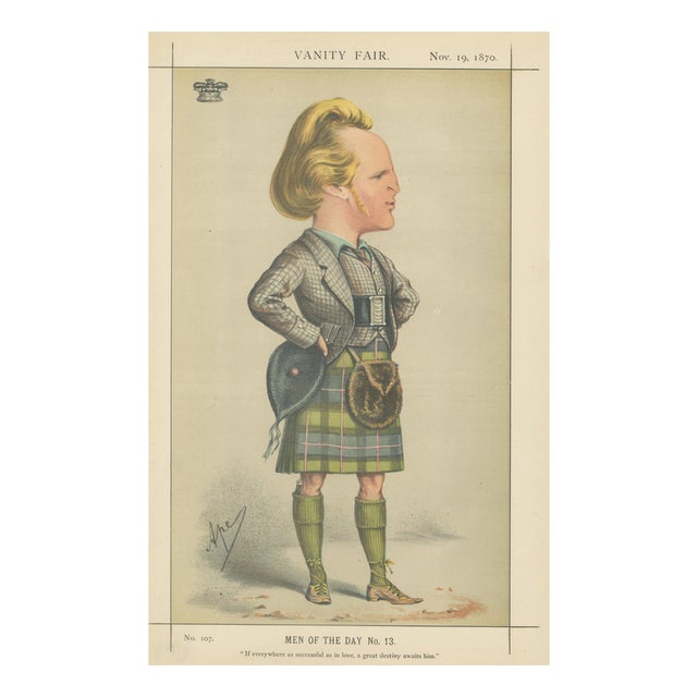 Vanity Fair, Men of the Day No. 13, 1870, Paper For Sale