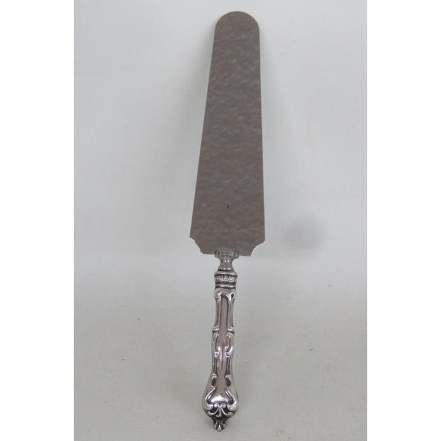 Pie Cake Server Stainless Steel Blade Sterling Silver Scrollwork Handle 5141b For Sale - Image 4 of 6