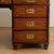 Animal Skin Vintage Large Scale Leather Top Campaign Style Partners Desk by Baker For Sale - Image 7 of 18