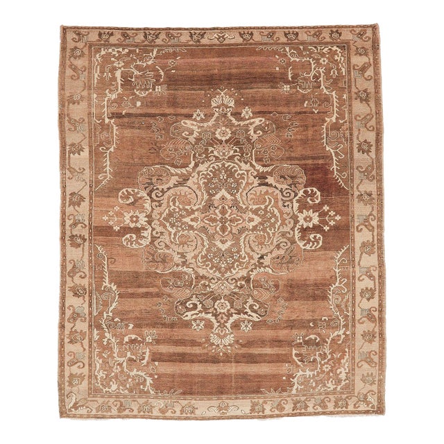 Mid 20th Century Large Brown Vintage Kars Rug For Sale