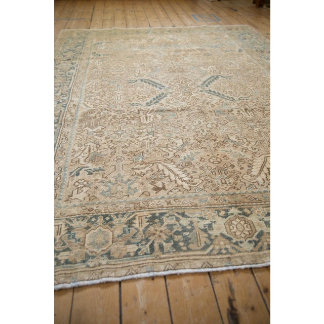 Old New House Vintage Distressed Heriz Carpet - 7'8" x 9'3" For Sale - Image 4 of 9