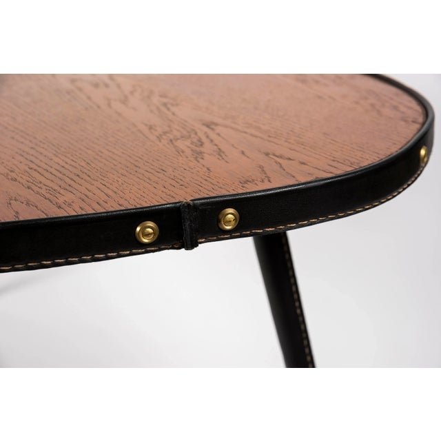 Jacques Adnet Leather Coffee Table by Jacques Adnet, 1950s For Sale - Image 4 of 10