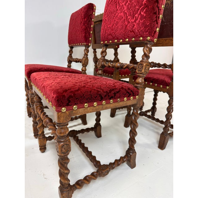 Early 20th Century Set of Four Baroque Style Dining Chairs For Sale - Image 9 of 11