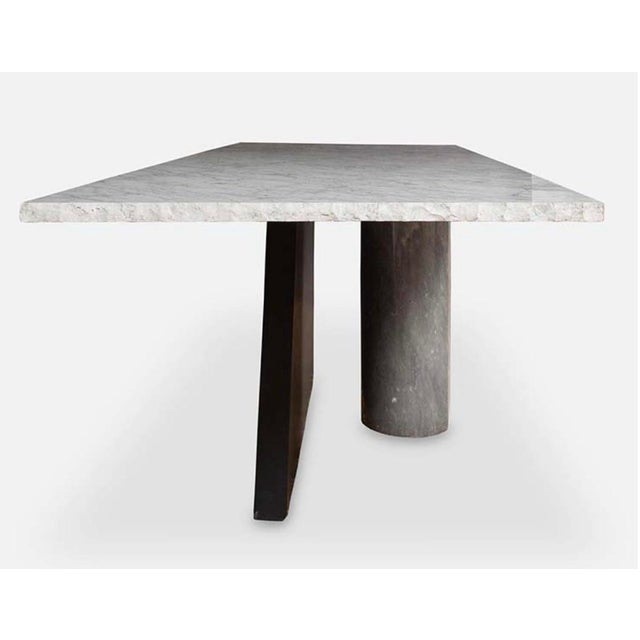 Postmodern Ambiguita Cantilevered Marble Dining Table by Italian Legendary Design Duo Lella and Massimo Vignelli 1983 For Sale - Image 3 of 9
