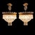 Italian Circular Crystal and Bronze Ceiling Lights, 1960s, Set of 2 For Sale - Image 3 of 13